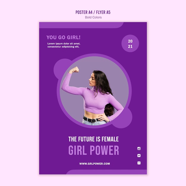 Girl power poster template