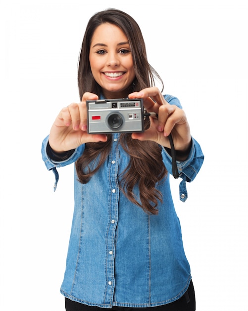 Girl taking a photo