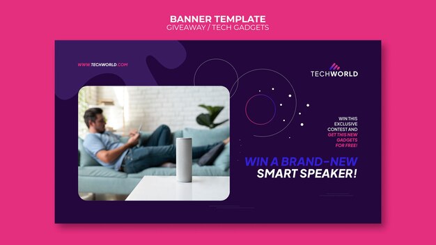 Giveaway banner template design