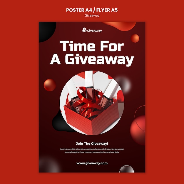 Giveaway poster template design