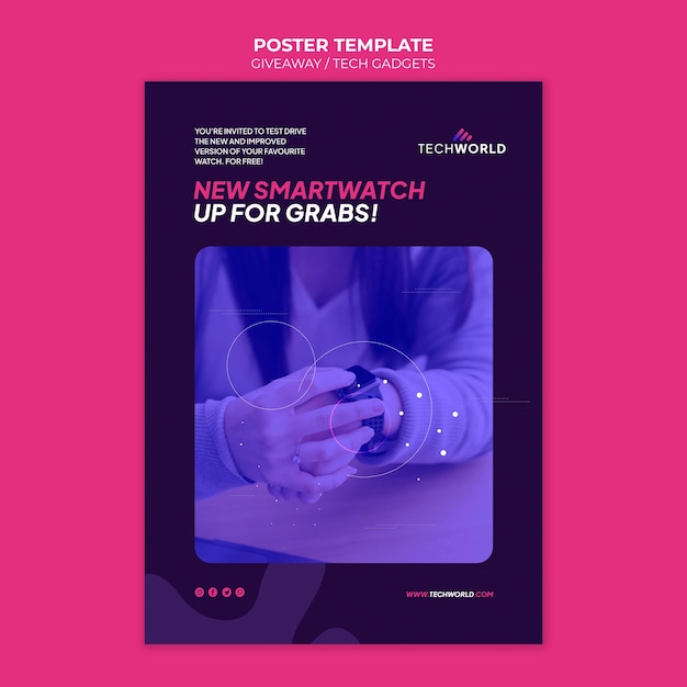 Free PSD giveaway poster template design