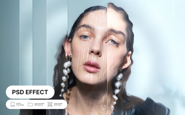 Free PSD glass distortion photo effect