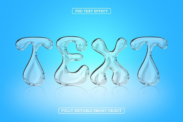 Free PSD glass style text effect