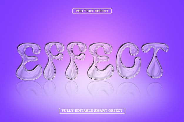 Free PSD glass style text effect