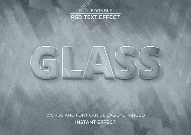 Glass text effect