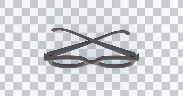 Free PSD glasses top view