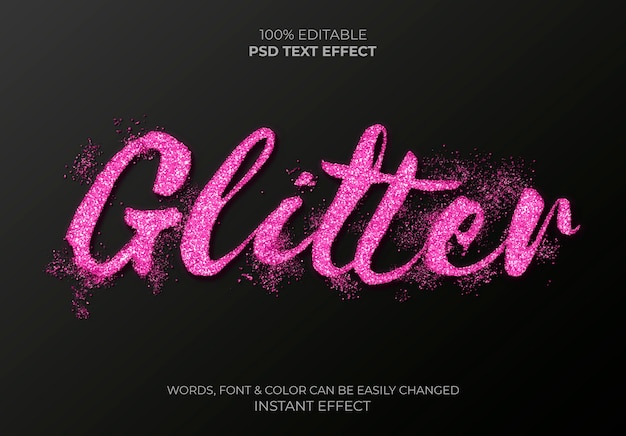 Glitter text effect