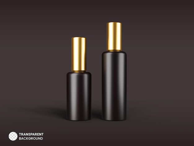 Free PSD glossy cosmetic bottle icon isolated 3d render illustration