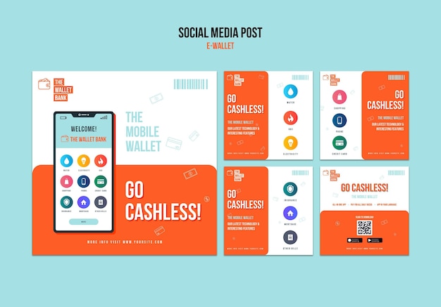 Go cashless social media post template