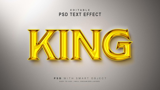 Gold king text effect