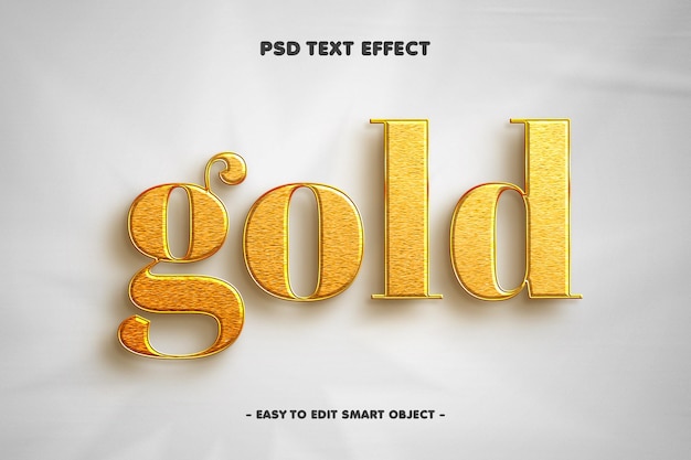 Gold text effect