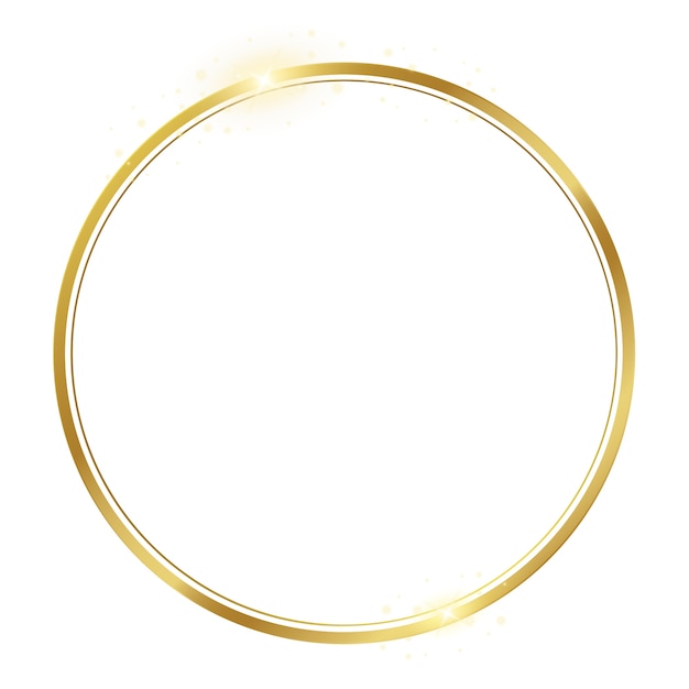 Free PSD golden circle shape