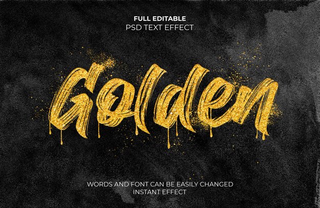 Golden text effect