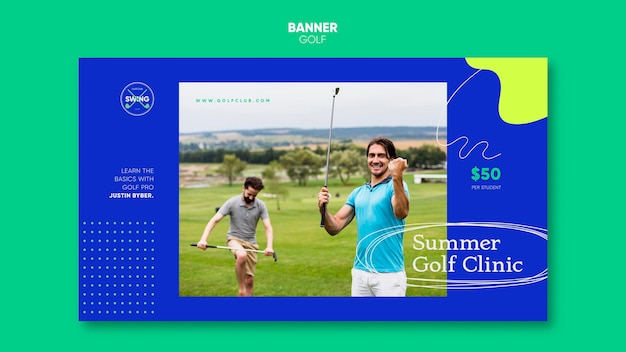 Golf concept banner template