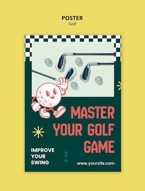 Free PSD golf game playing template