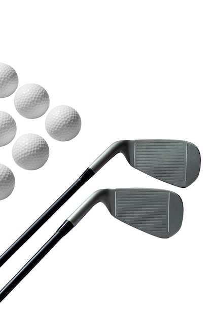 Golf items isolated