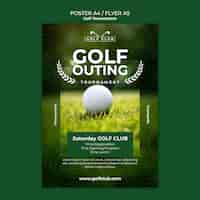 Free PSD golf tournament poster template