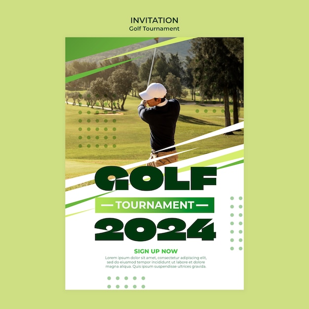 Free PSD golf tournament template design