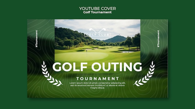 Free PSD golf tournament youtube cover