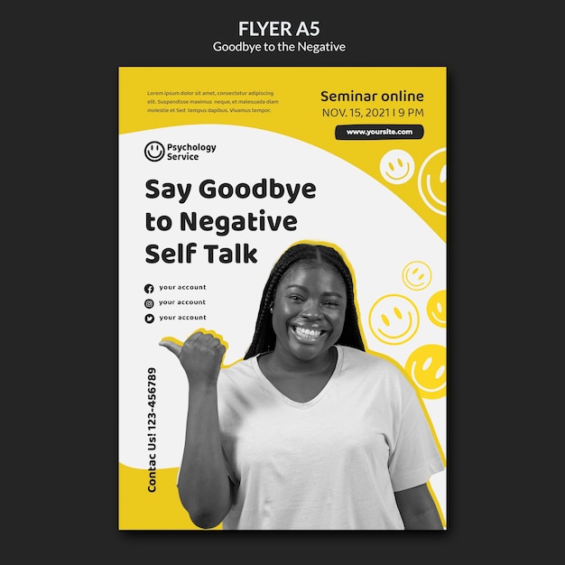 Good bye to the negative flyer design template