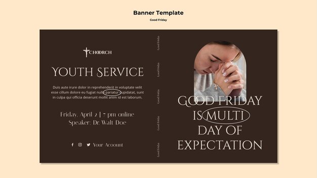 Good friday banner template