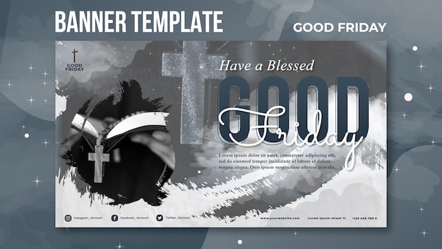 Good friday social banner template