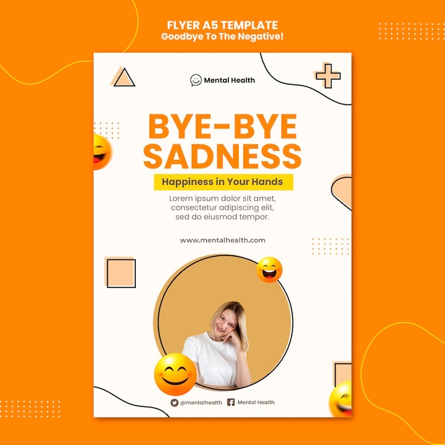 Goodbye to the negative poster or flyer template