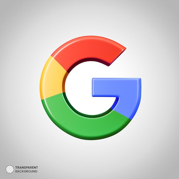 Free PSD google icon isolated 3d render illustration