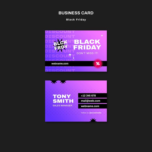 Gradient black friday template design