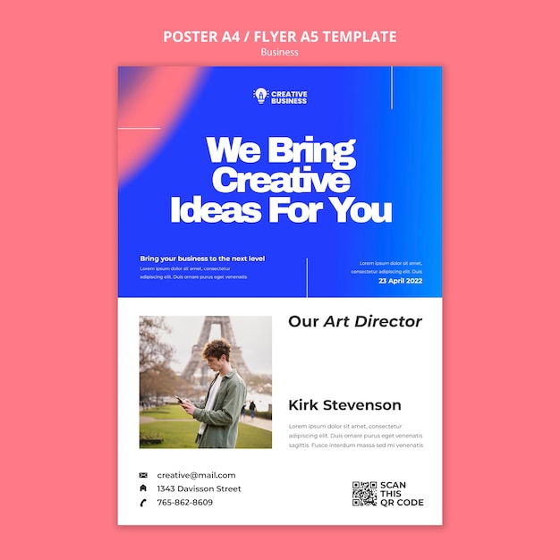 Gradient business poster template