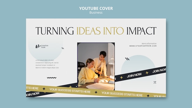 Gradient business strategy youtube cover template