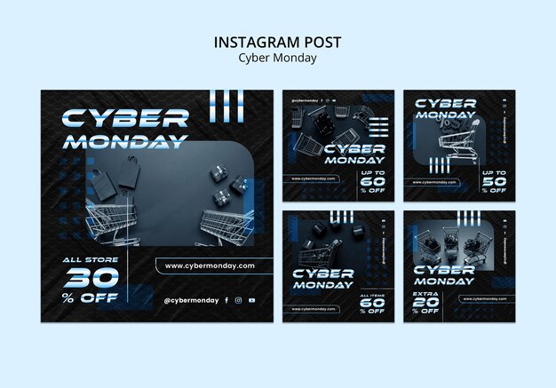 Gradient cyber monday template