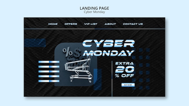 Free PSD gradient cyber monday template