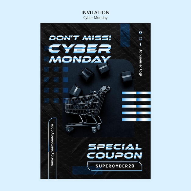 Gradient cyber monday template