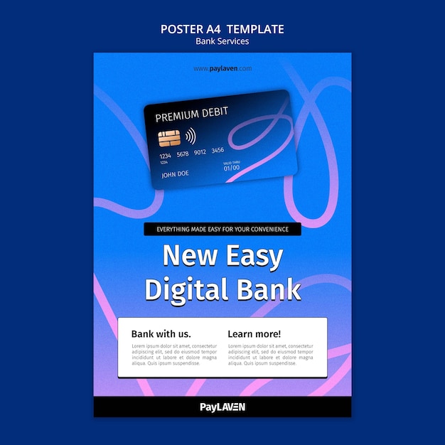 Free PSD gradient digital banking template