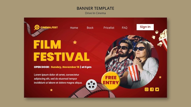 Free PSD gradient drive in cinema template design