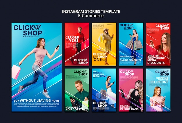 Gradient e-commerce instagram stories