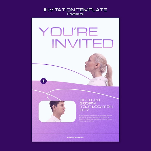 Gradient e-commerce invitation template