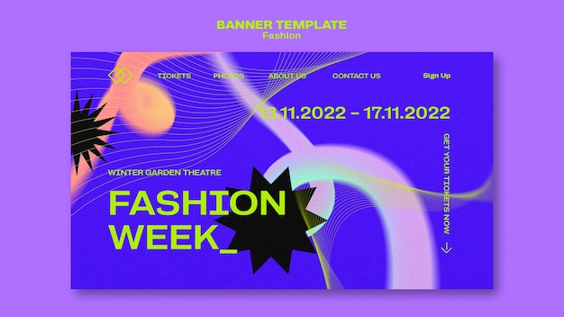 Free PSD gradient fashion concept banner template