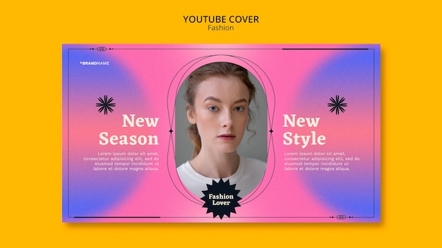 Free PSD gradient fashion youtube cover