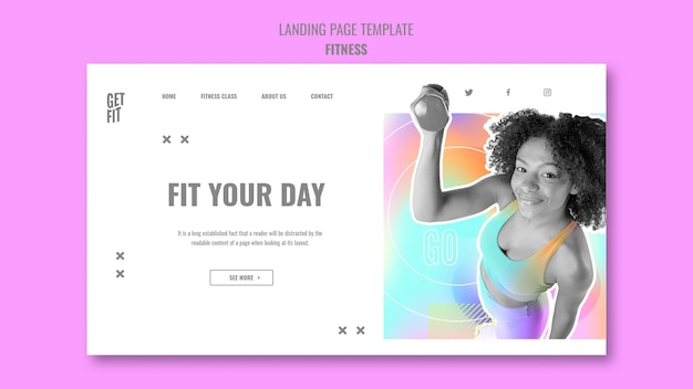 Free PSD gradient fitness template design