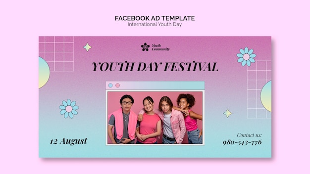 Gradient international youth day facebook ad