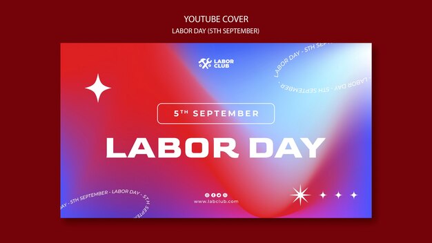 Gradient labor day design template