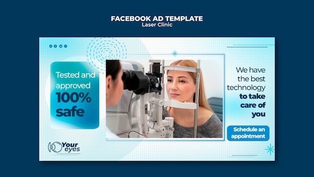 Free PSD gradient laser clinic facebook template