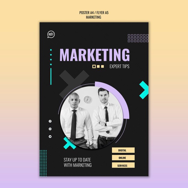 Gradient marketing design template