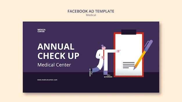 Free PSD gradient medical aid facebook template