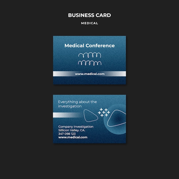 Free PSD gradient medical care business card