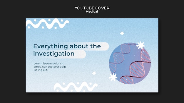 Free PSD gradient medical care youtube cover template