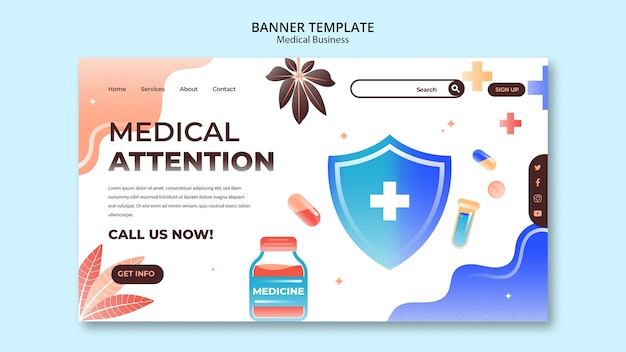 Free PSD gradient medical template