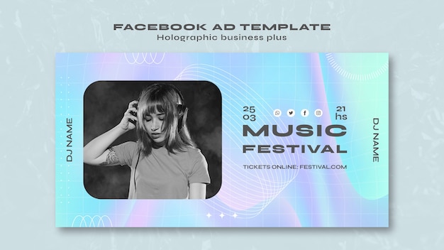 Free PSD gradient music festival template